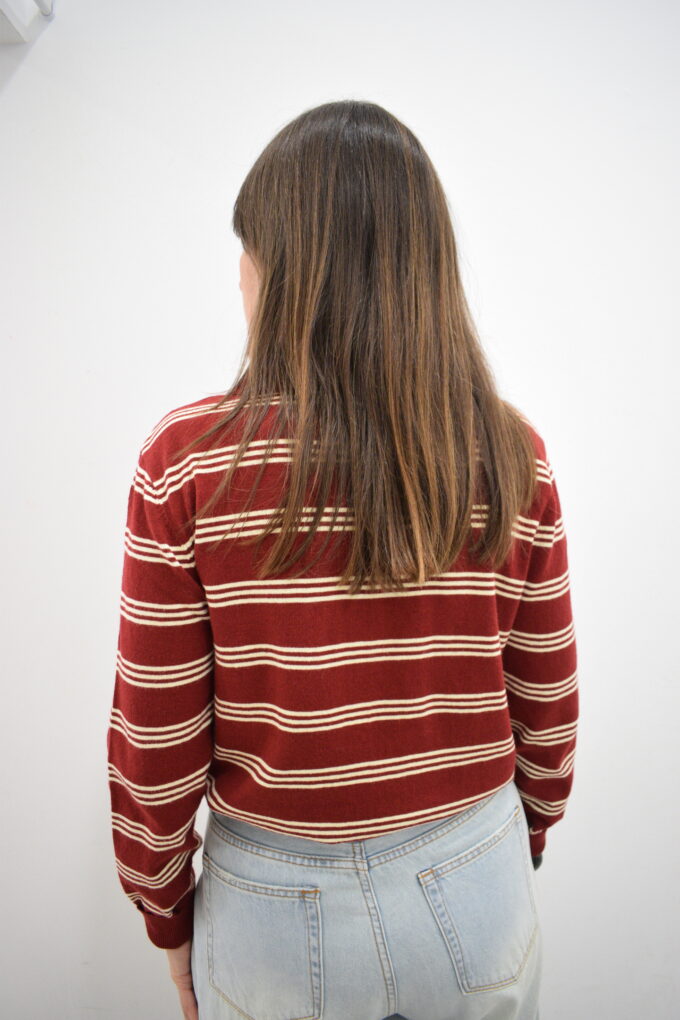 BERRIA/NEW Chaqueta a rayas granate Xabat - Imagen 4