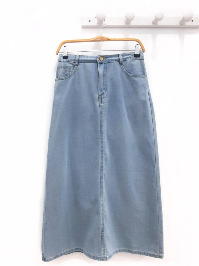 Falda vaquera larga Dona