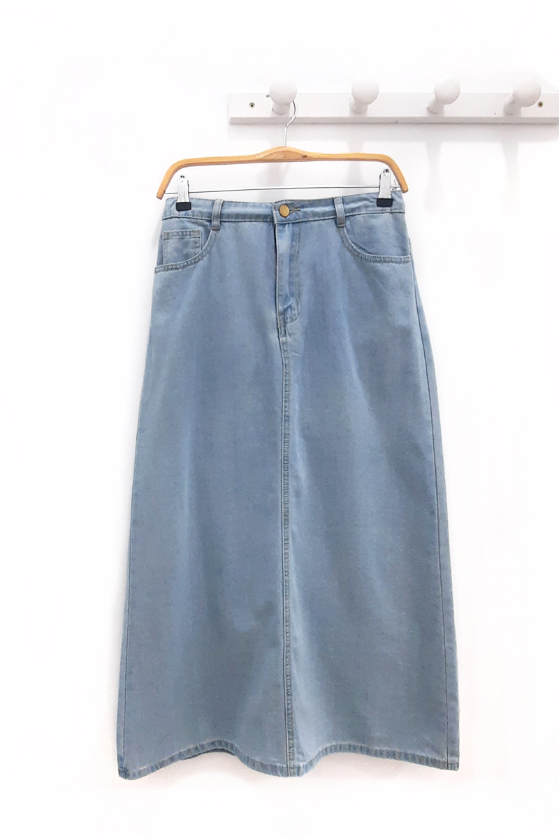 Falda vaquera larga Dona