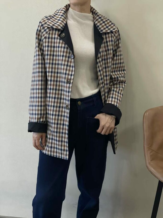 BERRIA/NEW Gabardina negra reversible Morin - Imagen 2