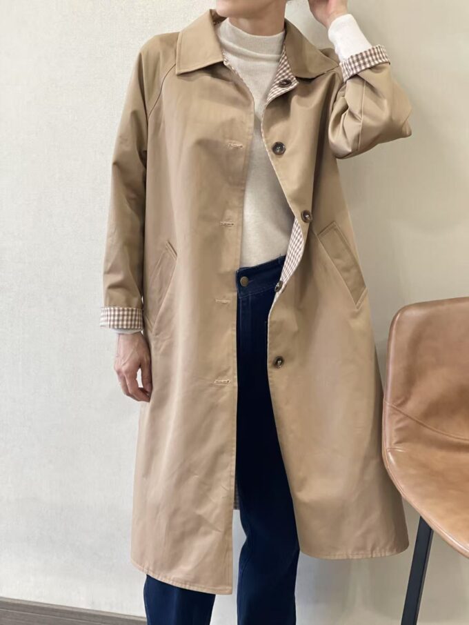 BERRIA/NEW Gabardina camel reversible Helene - Imagen 3
