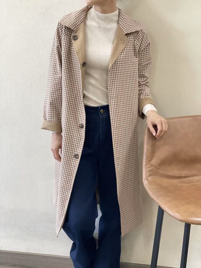 BERRIA/NEW Gabardina camel reversible Helene - Imagen 4