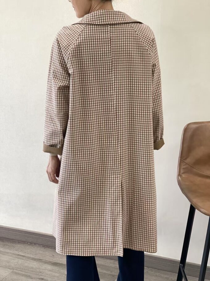 BERRIA/NEW Gabardina camel reversible Helene - Imagen 6
