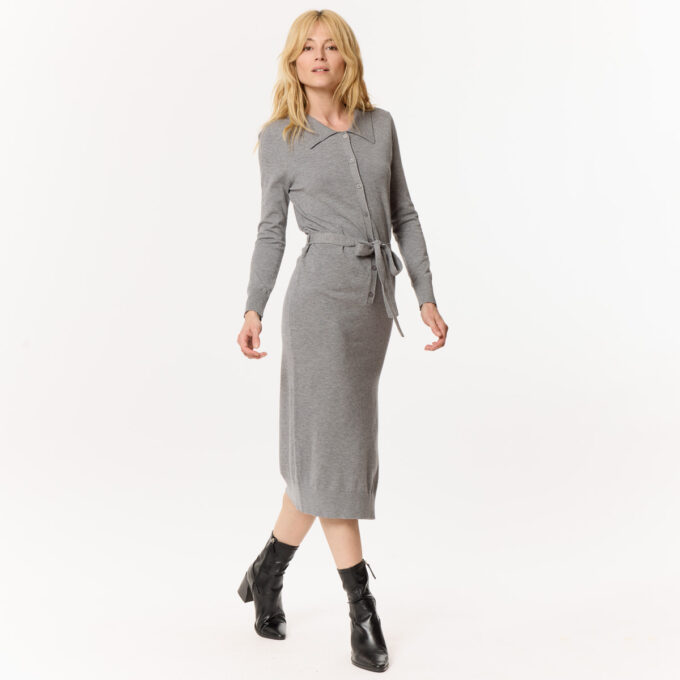 BERRIA/NEW Vestido de punto gris Mera - Imagen 2