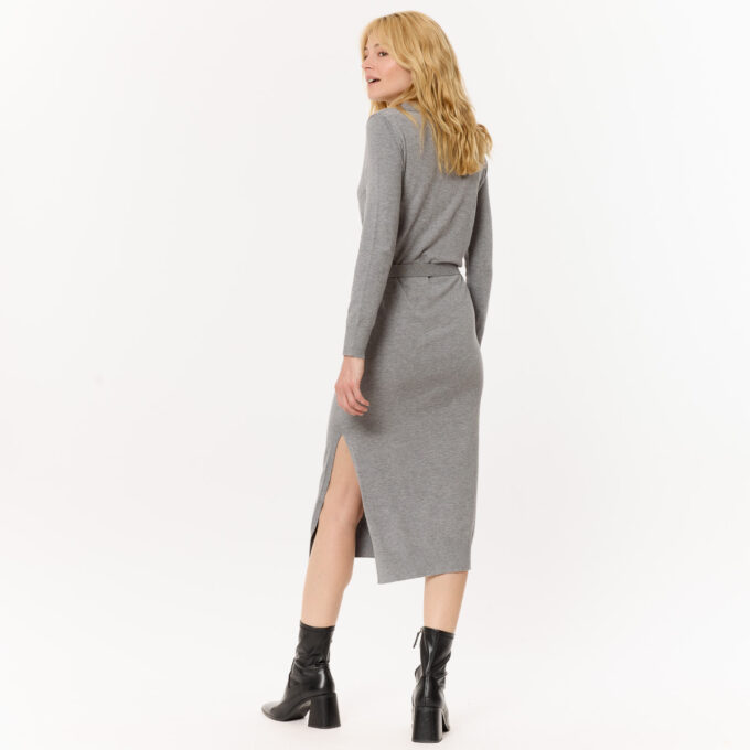 BERRIA/NEW Vestido de punto gris Mera - Imagen 4