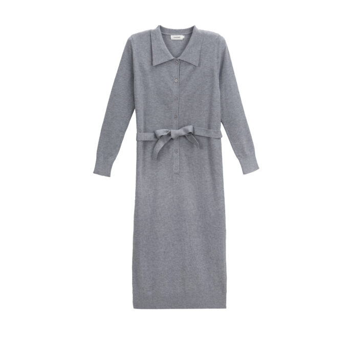 BERRIA/NEW Vestido de punto gris Mera - Imagen 3