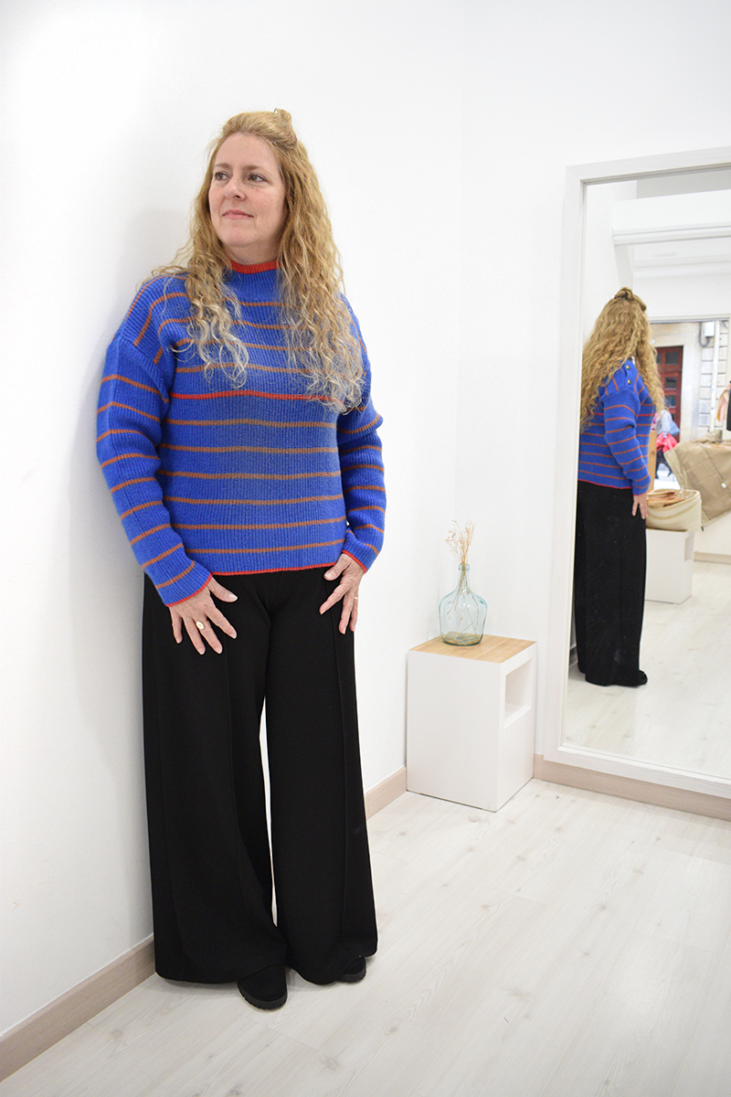 BERRIA/NEW Jersey de rayas azul Matt 3 BERRIA/NEW Jersey de rayas azul Matt - Imagen 2