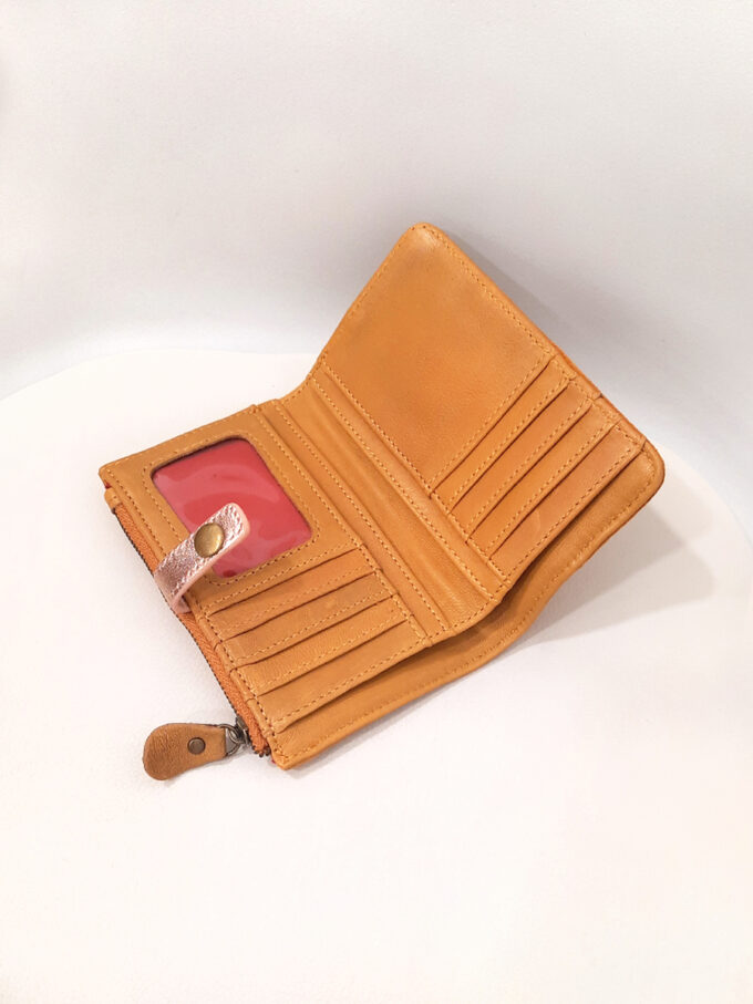 Cartera amarilla Ginebra cremallera