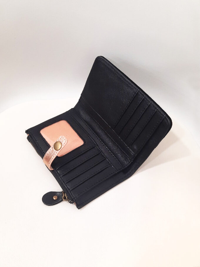 Cartera negra Ginebra cremallera