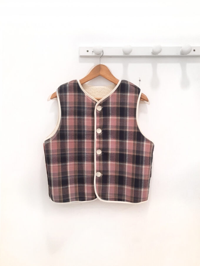 BERRIA/NEW Chaleco rosa reversible Mildred