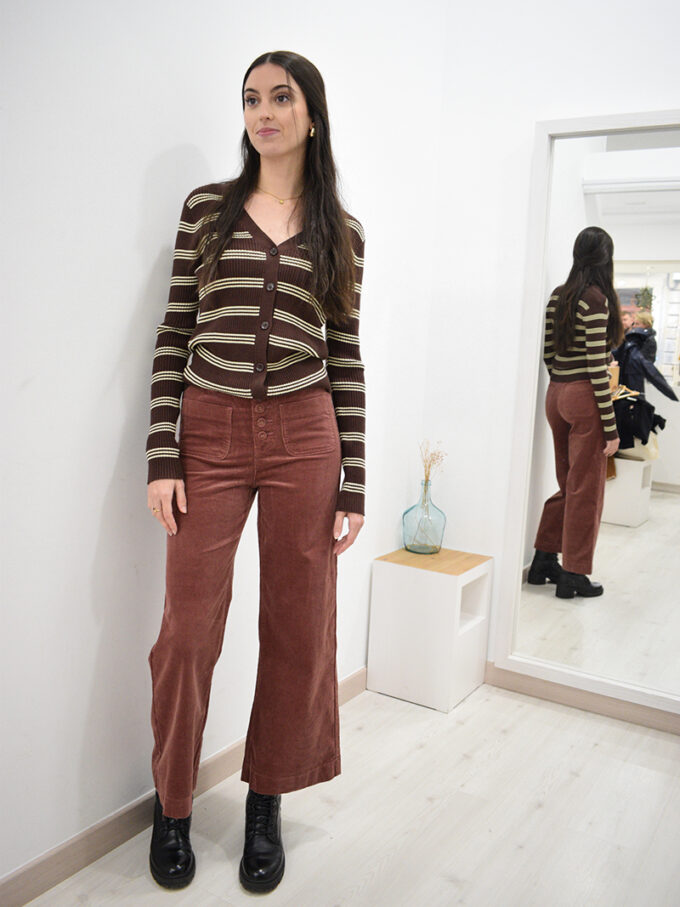 BERRIA/NEW Pantalón de pana rosa Matias