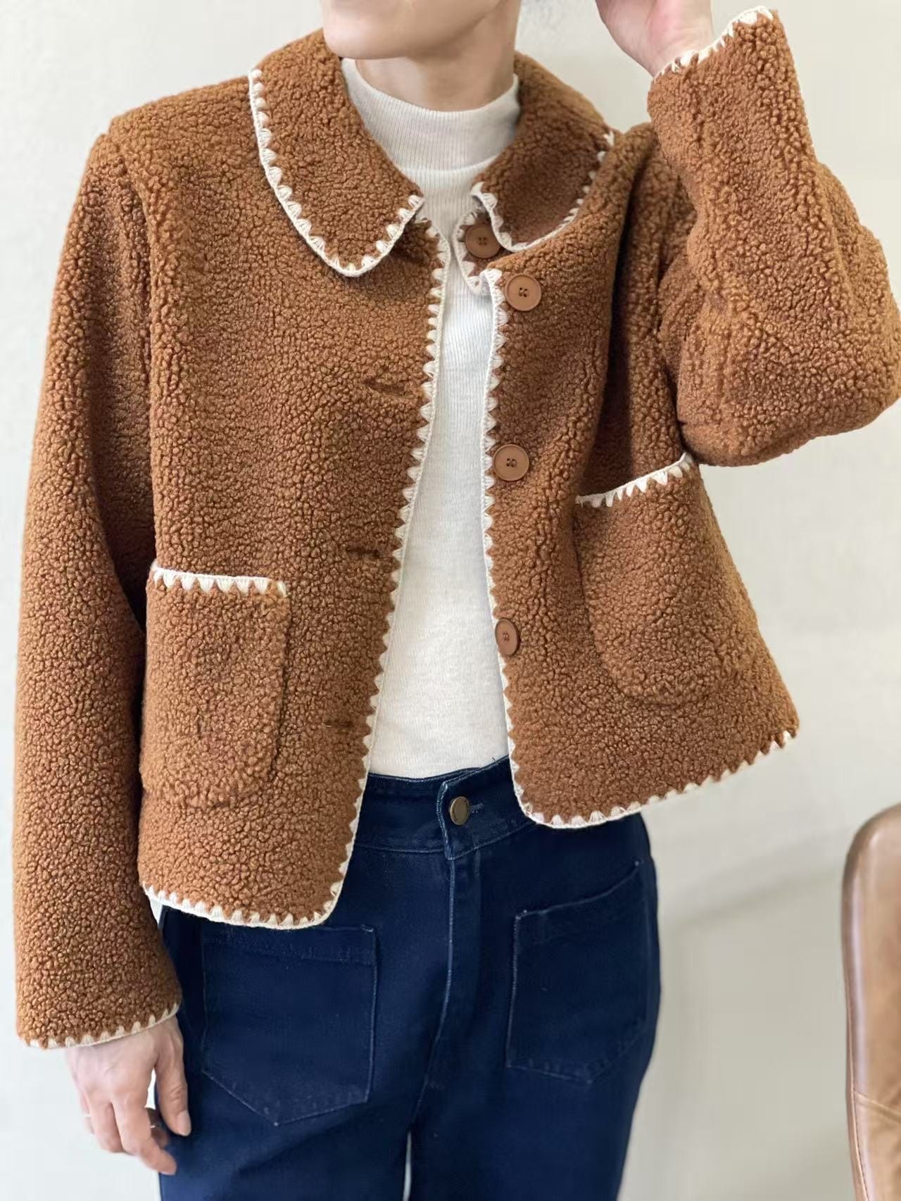 BERRIA/NEW Cazadora borreguito marrón Miriam 3 BERRIA/NEW Cazadora borreguito marrón Miriam - Imagen 2