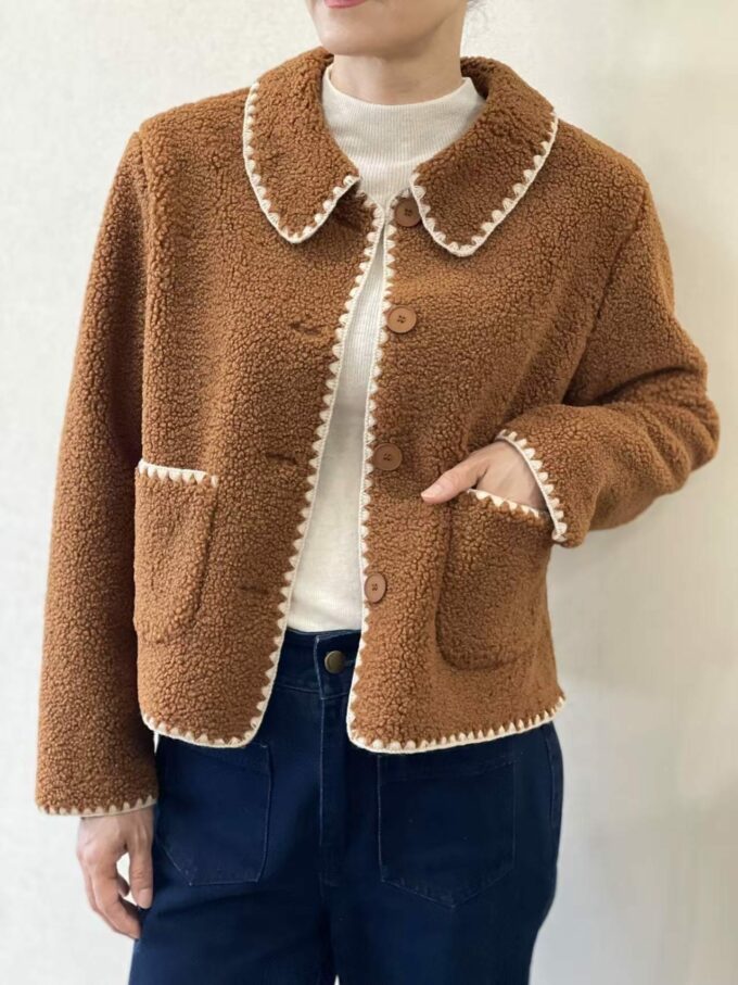 BERRIA/NEW Cazadora borreguito marrón Miriam