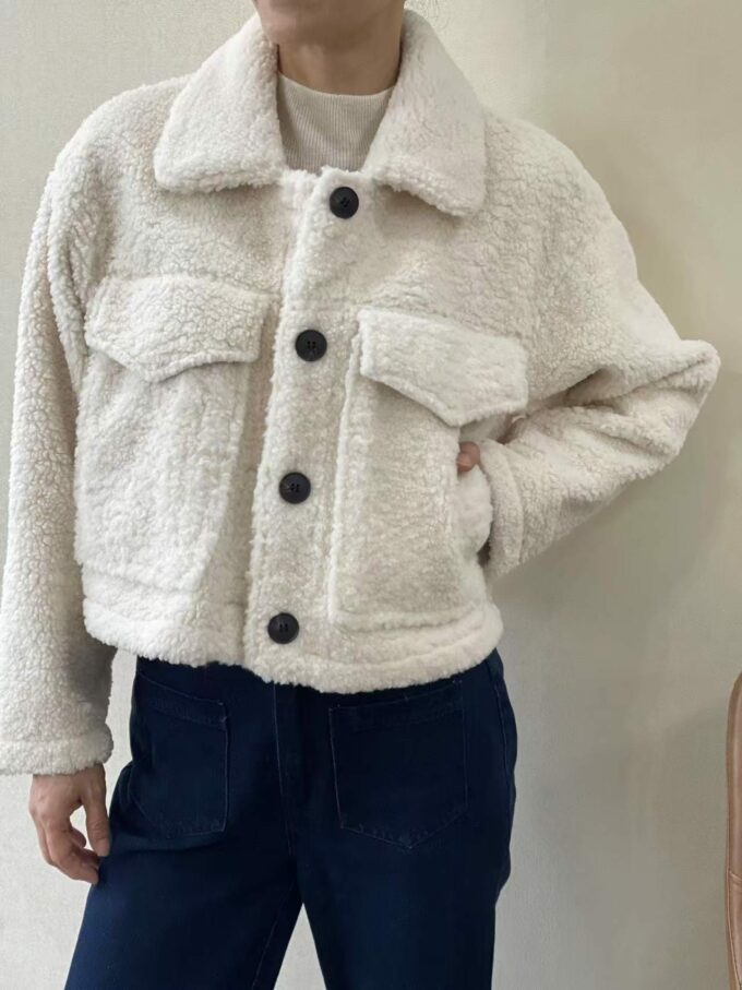 BERRIA/NEW Cazadora borreguito blanca Noga
