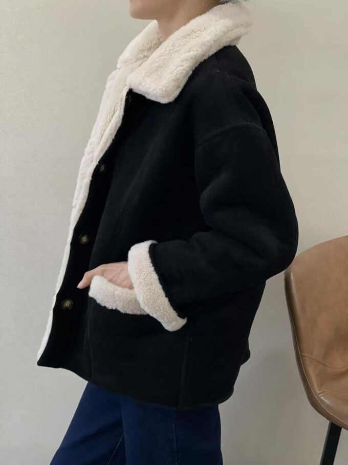 BERRIA/NEW Abrigo borreguito negro Jeremy