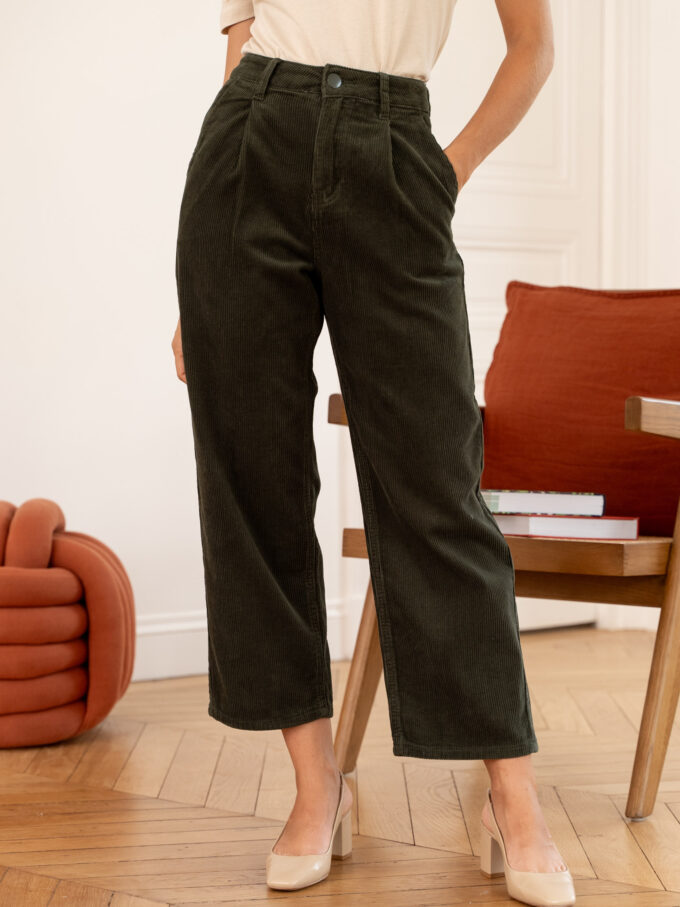 BERRIA/NEW Pantalón de pana caqui Romel