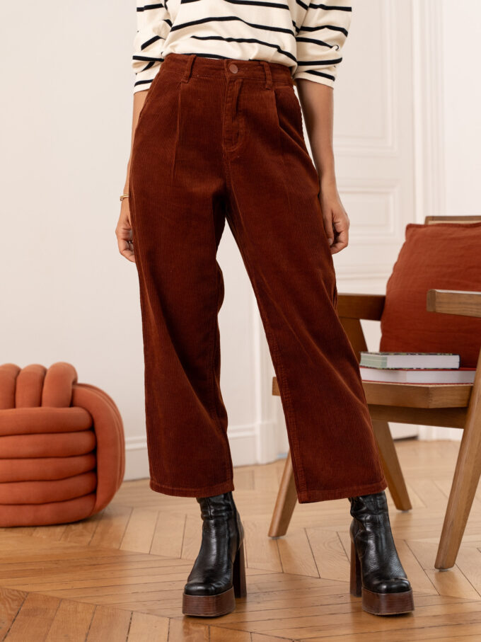 BERRIA/NEW Pantalón de pana marrón Romel