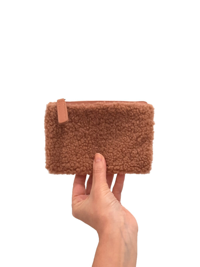 BERRIA/NEW Cartera de borreguillo camel Eryn