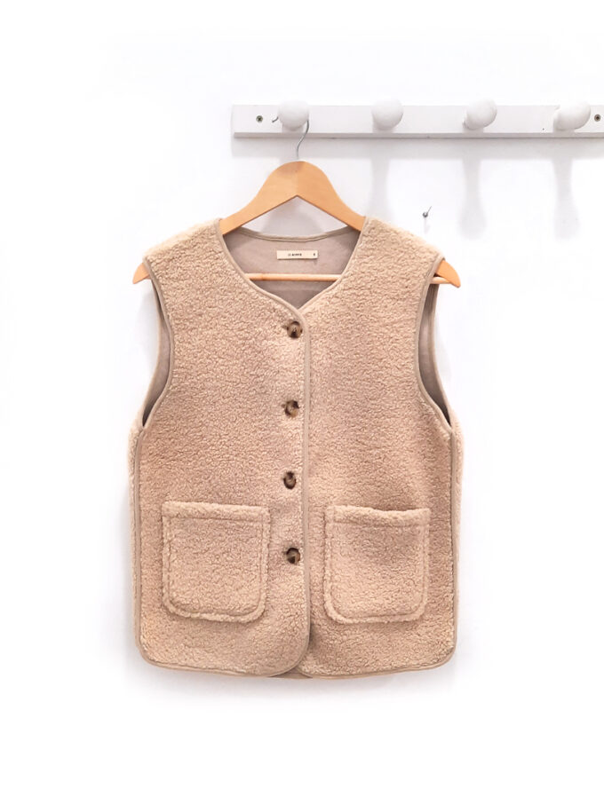 BERRIA/NEW Chaleco borreguillo beige Uri