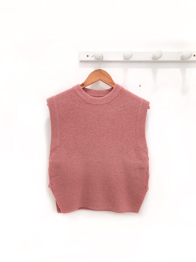 BERRIA/NEW Chaleco rosa palo de punto Rubens