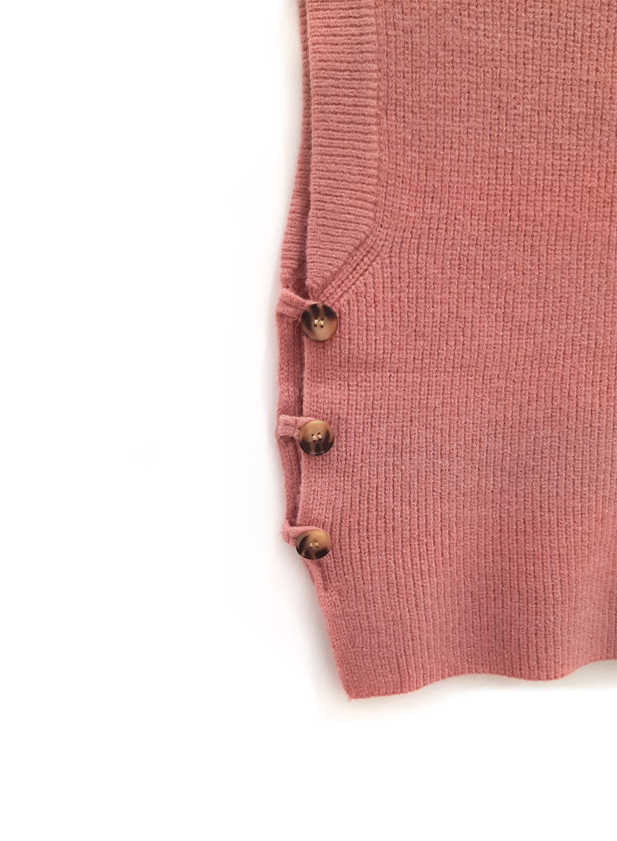 BERRIA/NEW Chaleco rosa palo de punto Rubens 4 BERRIA/NEW Chaleco rosa palo de punto Rubens - Imagen 3