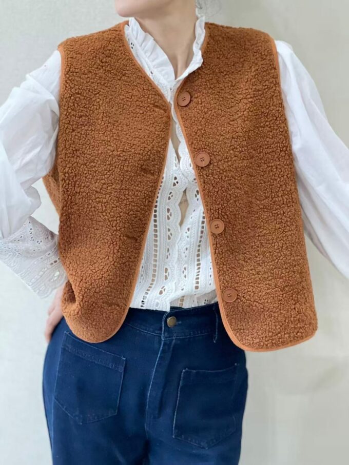 BERRIA/NEW Chaleco borreguillo marrón Jerome