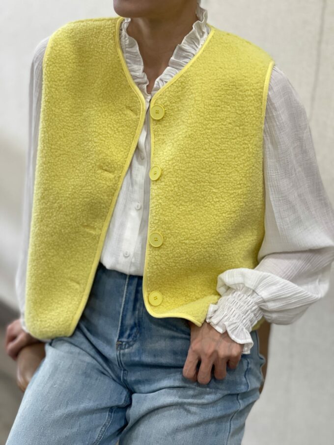 BERRIA/NEW Chaleco borreguillo amarillo Jerome