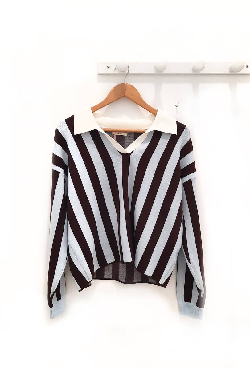 JERSEY rayas marron azul Cosmo