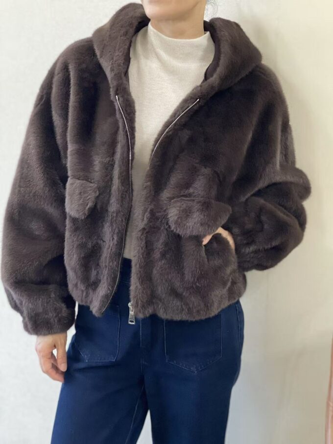 BERRIA/NEW Abrigo de pelo marrón Denzel