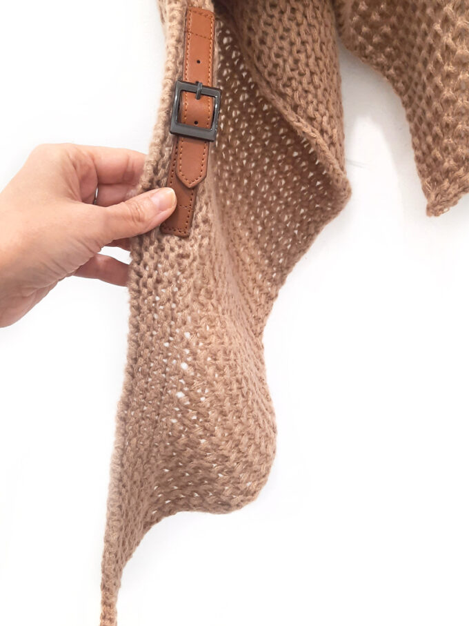 Toquilla beige Amona de punto