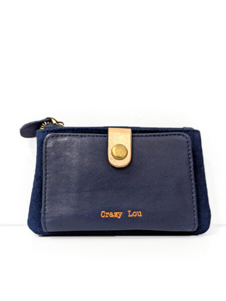Cartera azul marino Crazy Lou
