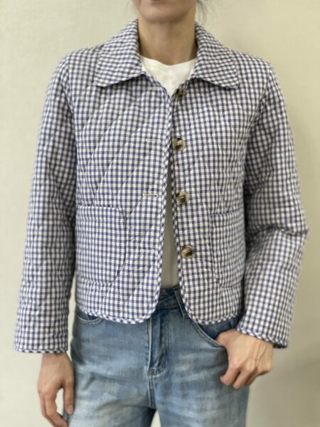 <span class="new">BERRIA/NEW</span>  Cazadora de cuadros azul y crudo Suzu