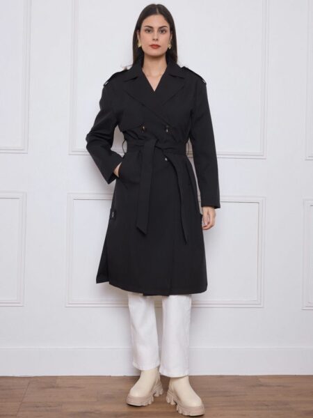 <span class="new">BERRIA/NEW</span>  Gabardina impermeable negra Leah