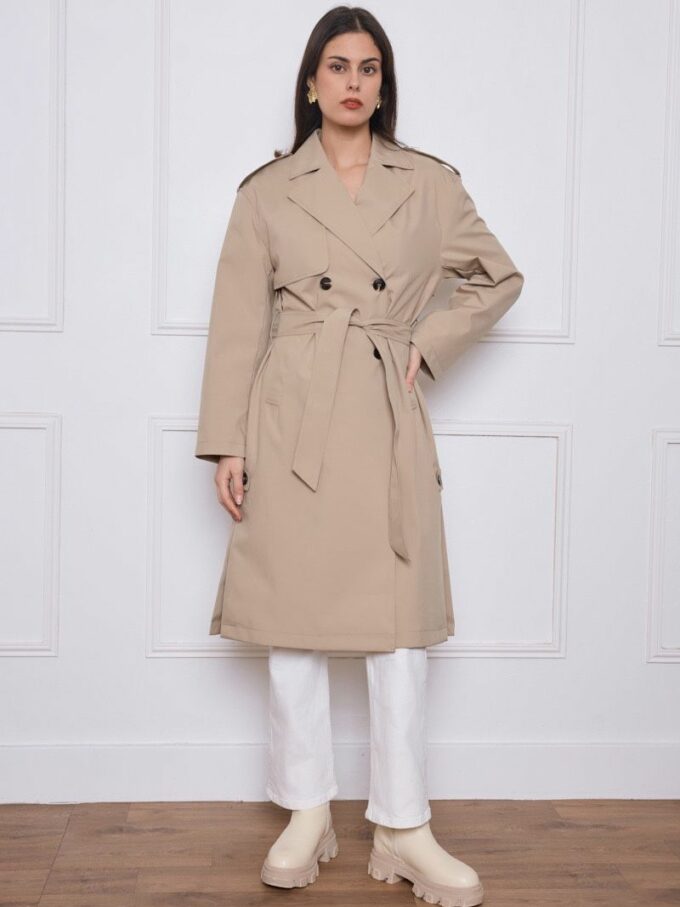 BERRIA/NEW Gabardina impermeable beige Leah