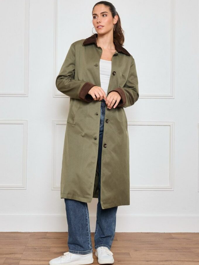 BERRIA/NEW Gabardina kaki Alia