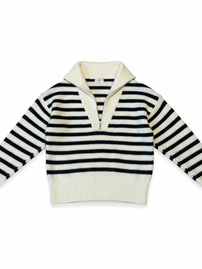 Jersey de punto a rayas crudo y negro Nemie