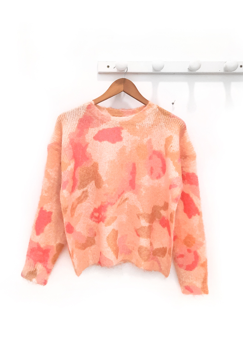 JERSEY fondo beige con estampado Spring