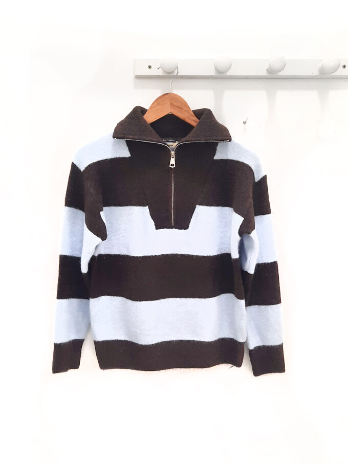 Jersey a rayas marrón y azul Samuel