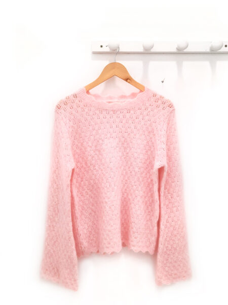 Jersey de punto calado rosa Kiefer