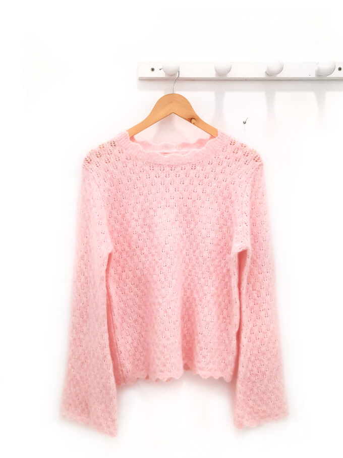 Jersey de punto calado rosa Kiefer