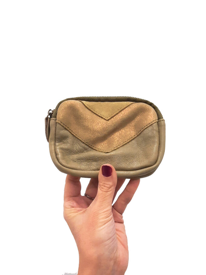 Monedero verde dos cremalleras