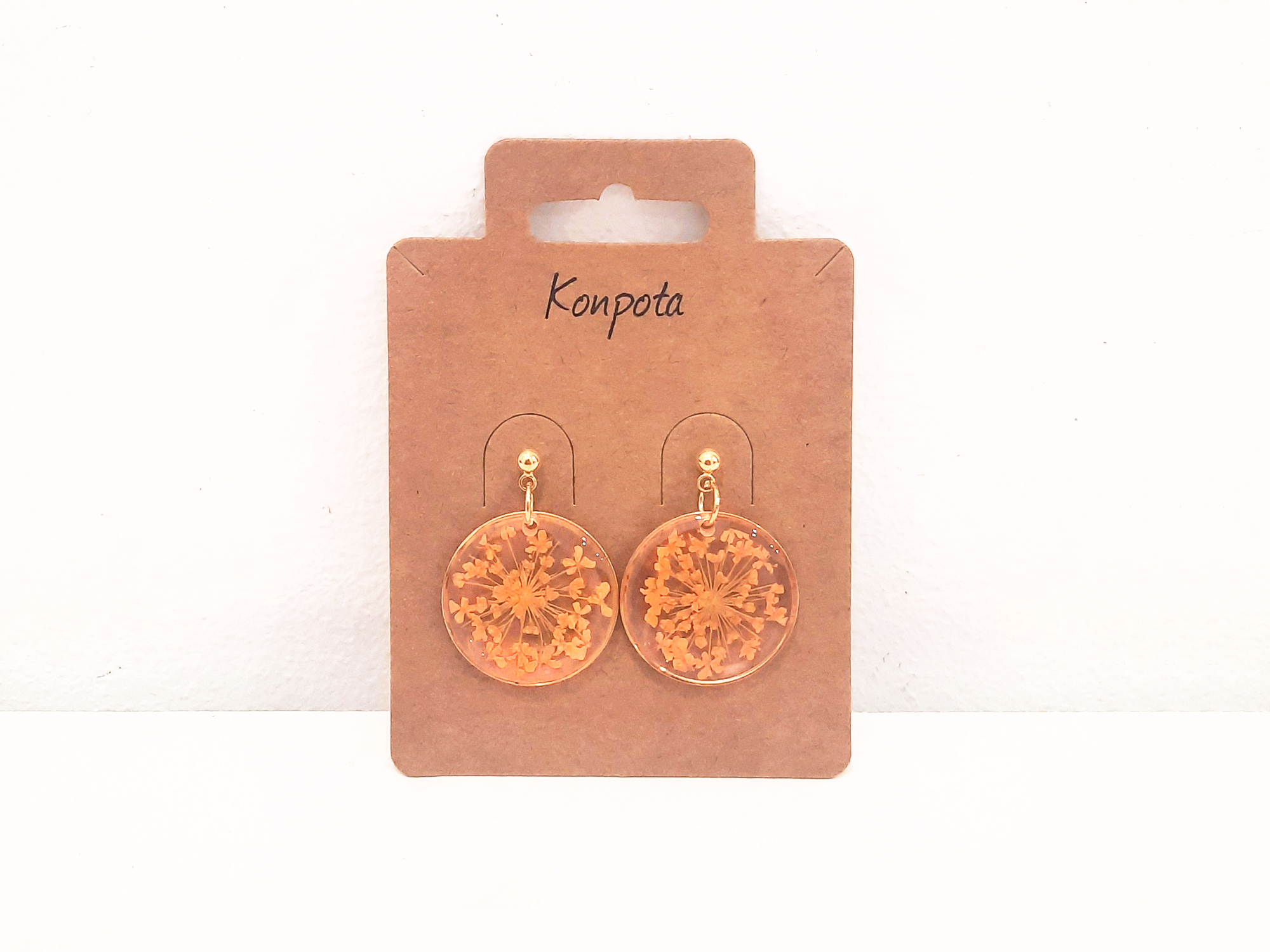 Pendientes redondos Heliance naranja