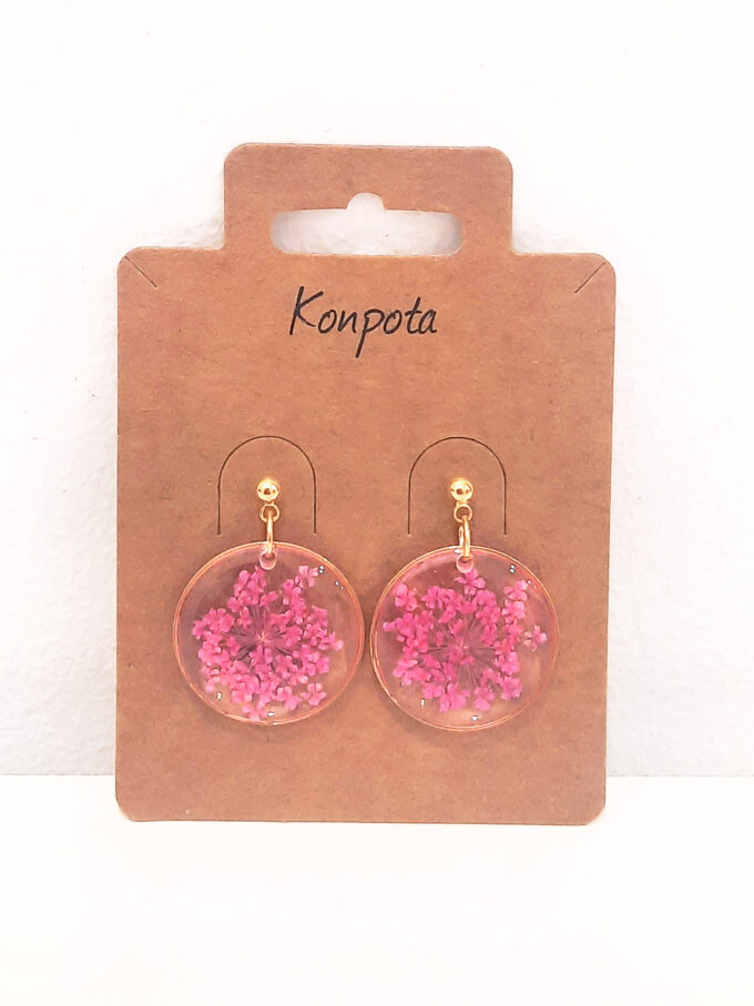 Pendientes Heliance rosa
