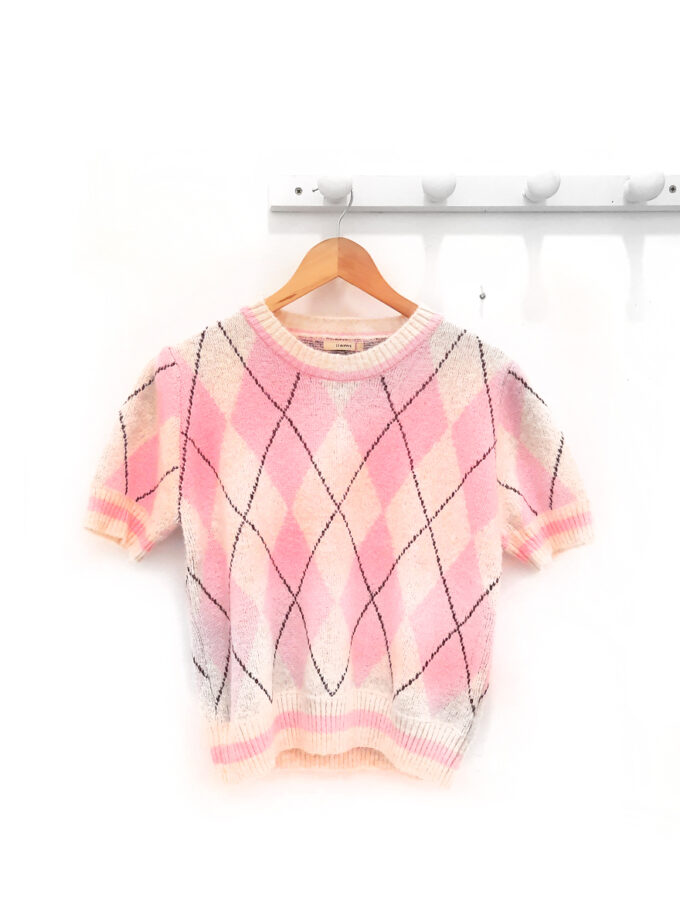 Inicio 3 Camiseta de rombos rosa Ekain