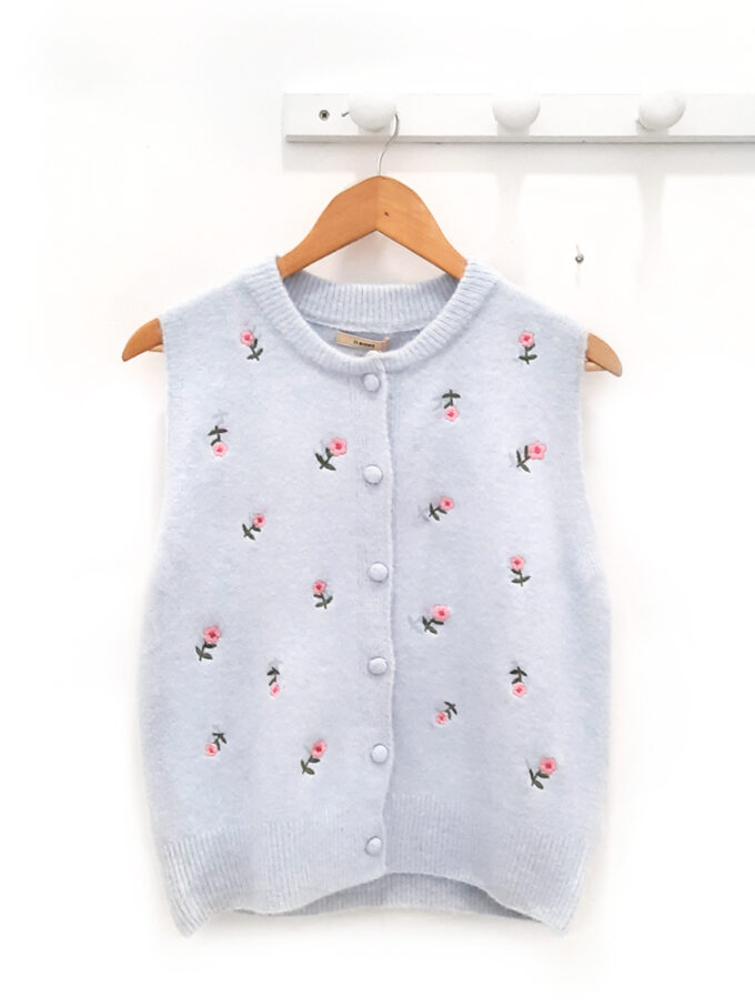 Inicio 2 Chaleco floreado azul claro vera