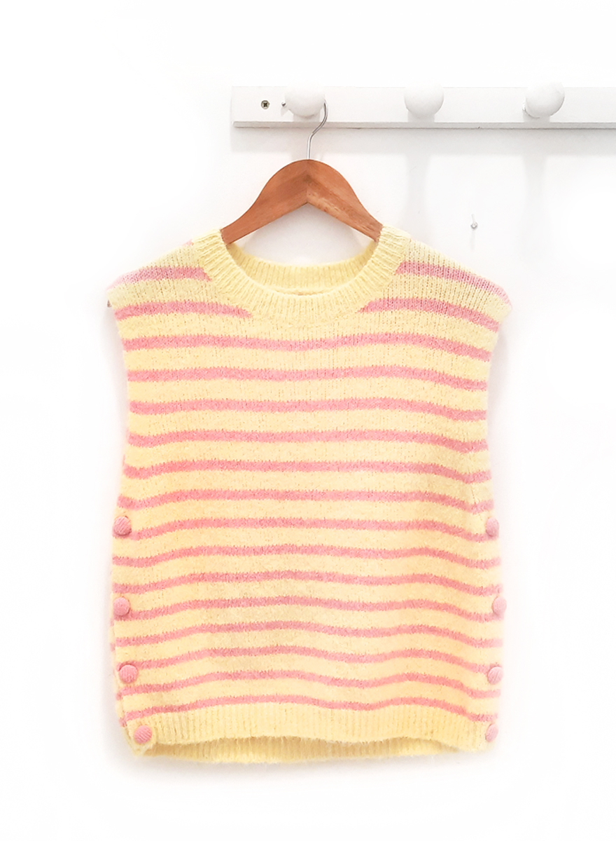 <span class="new">BERRIA/NEW</span> Chaleco de rayas amarillo y rosa Calixto 3 <span class="new">BERRIA/NEW</span> Chaleco de rayas amarillo y rosa Calixto - Imagen 2