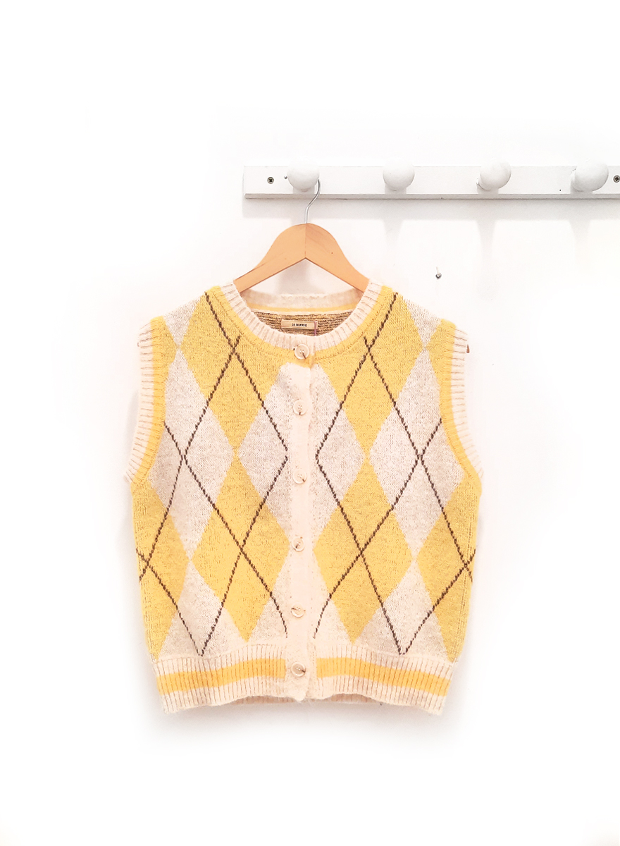 Chaleco de rombos amarillo Elliot