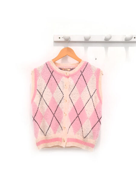 Chaleco de rombos rosa Elliot