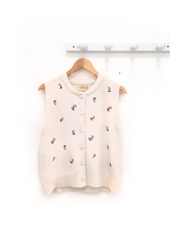 Inicio 5 Chaleco floreado crudo vera