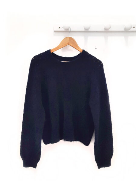 Jersey de punto calado azul marino Ray